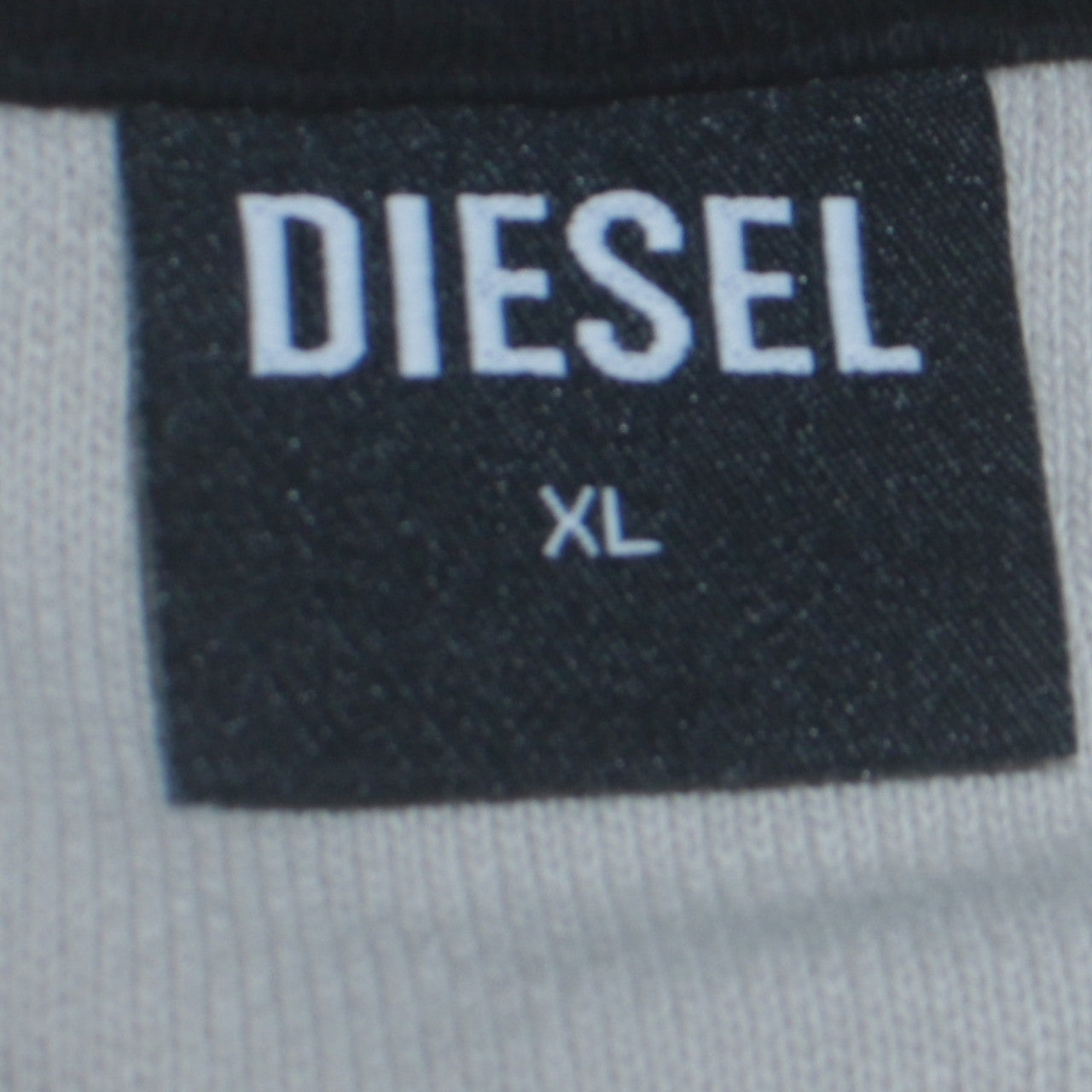 Diesel Men's Beige XL Pullover Logo Sweatshirt with Zip Pockets