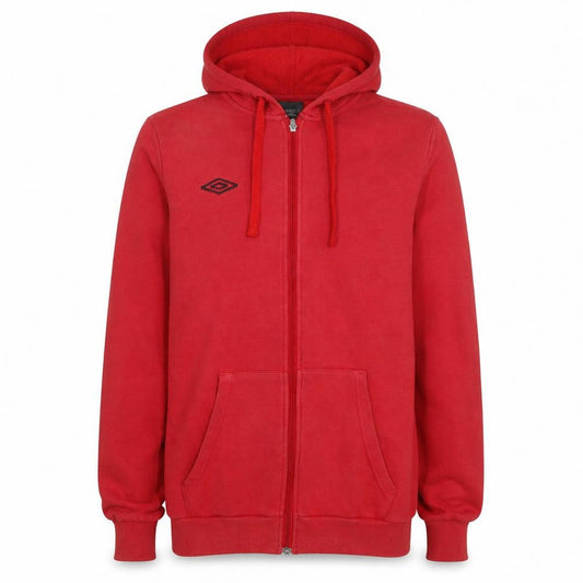 Umbro Men’s Red Full Zip Hoodie Size M Sportswear Classic