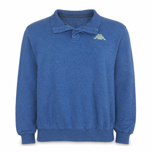 Kappa Men's Blue Collared Henley Sweatshirt Size L