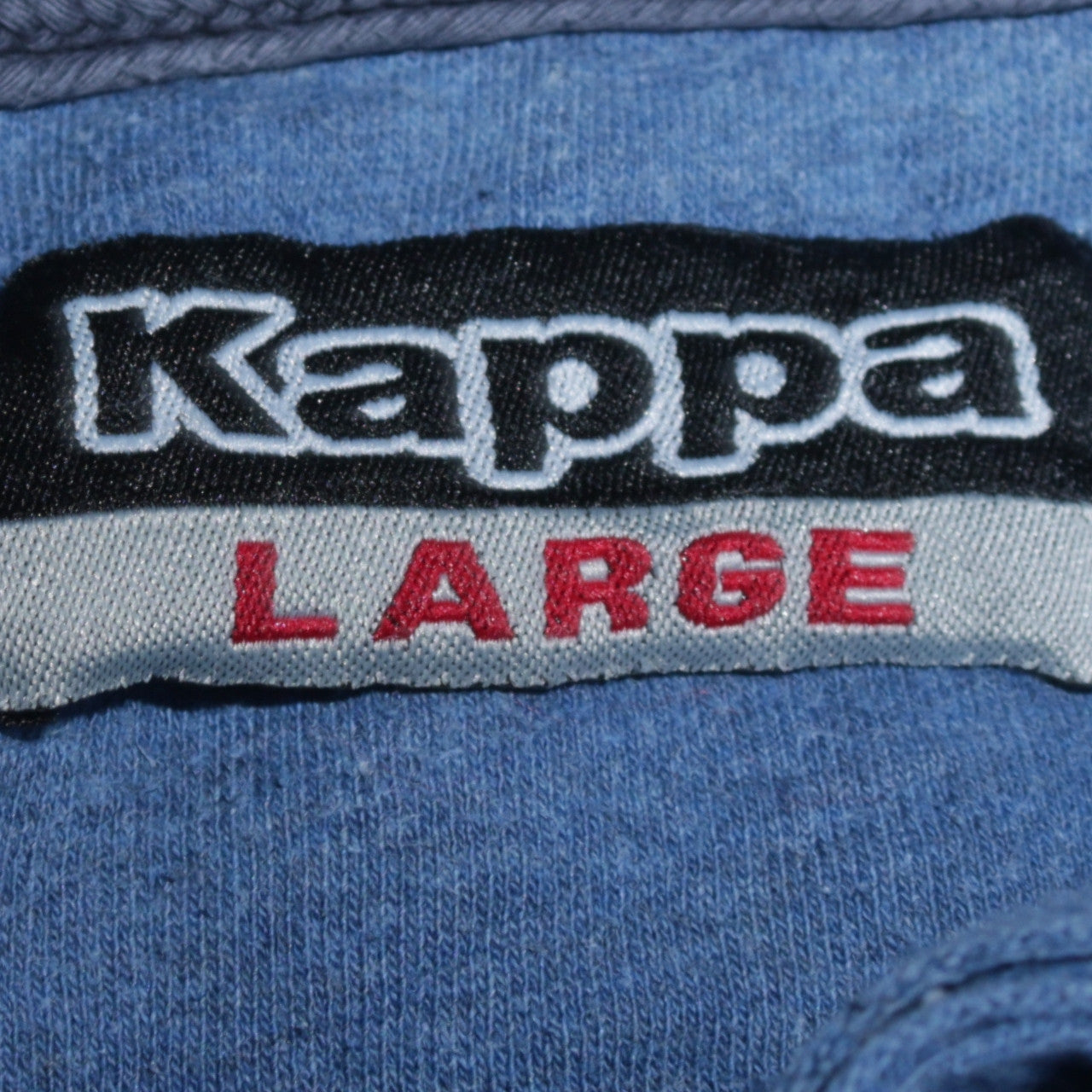 Kappa Men's Blue Collared Henley Sweatshirt Size L