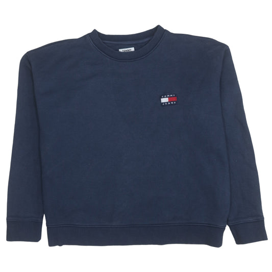 Tommy Jeans Men's Blue XL Crew Neck Pullover Sweatshirt