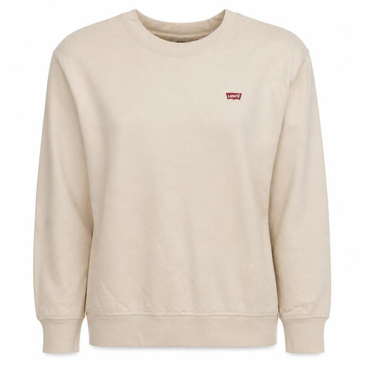 Levi's Women Beige Crew Neck Pullover Sweatshirt XXS
