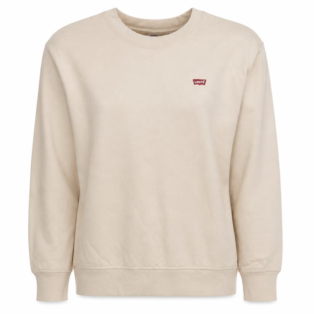 Levi's Women Beige Crew Neck Pullover Sweatshirt XXS
