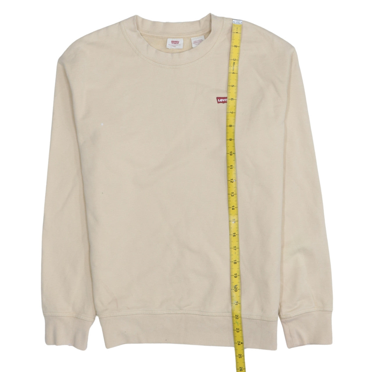 Levi's Women Beige Crew Neck Pullover Sweatshirt XXS