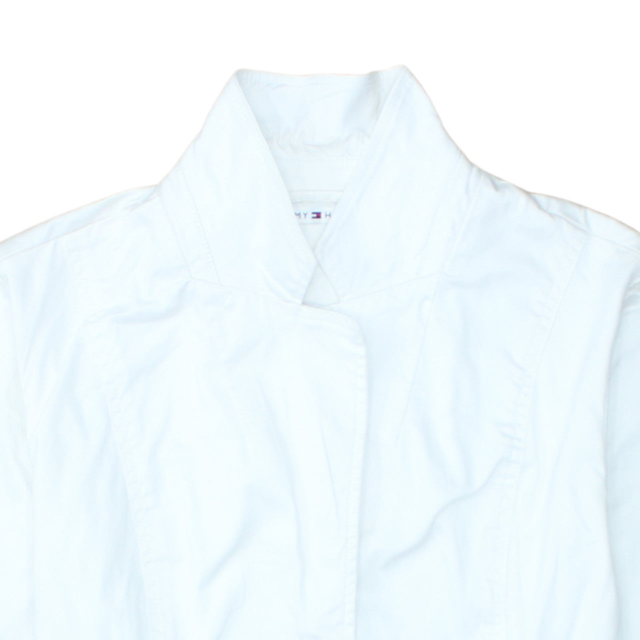 Tommy Hilfiger Women White Cotton Blend Blazer Jacket M