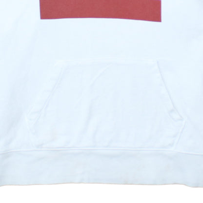 Levi's Mens White Pullover Hoodie Small Regular Fit Logo Fleece