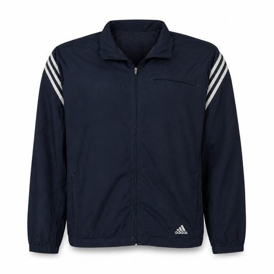 Adidas Men's Blue Track Jacket L Full Zip Lightweight Sportswear
