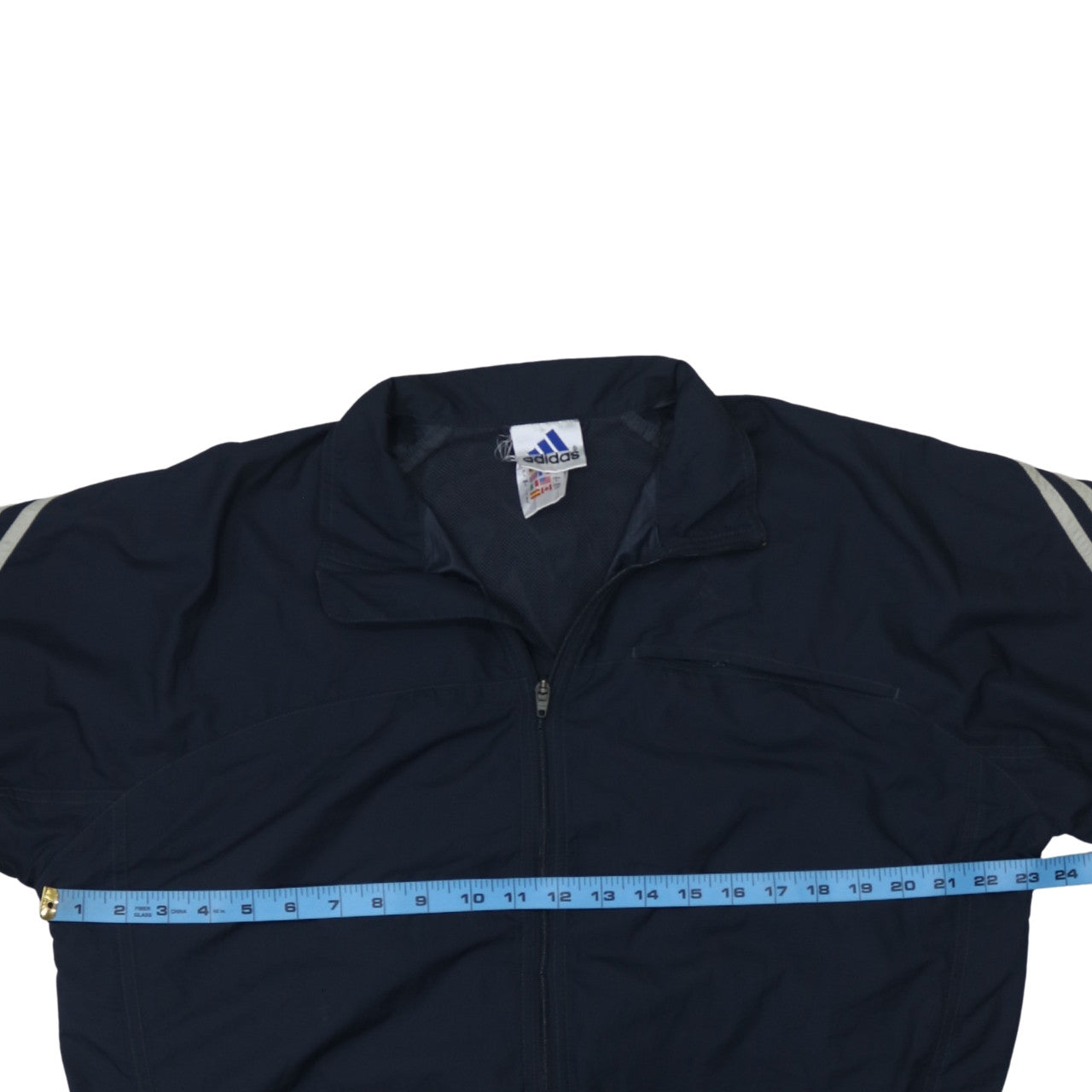 Adidas Men's Blue Track Jacket L Full Zip Lightweight Sportswear