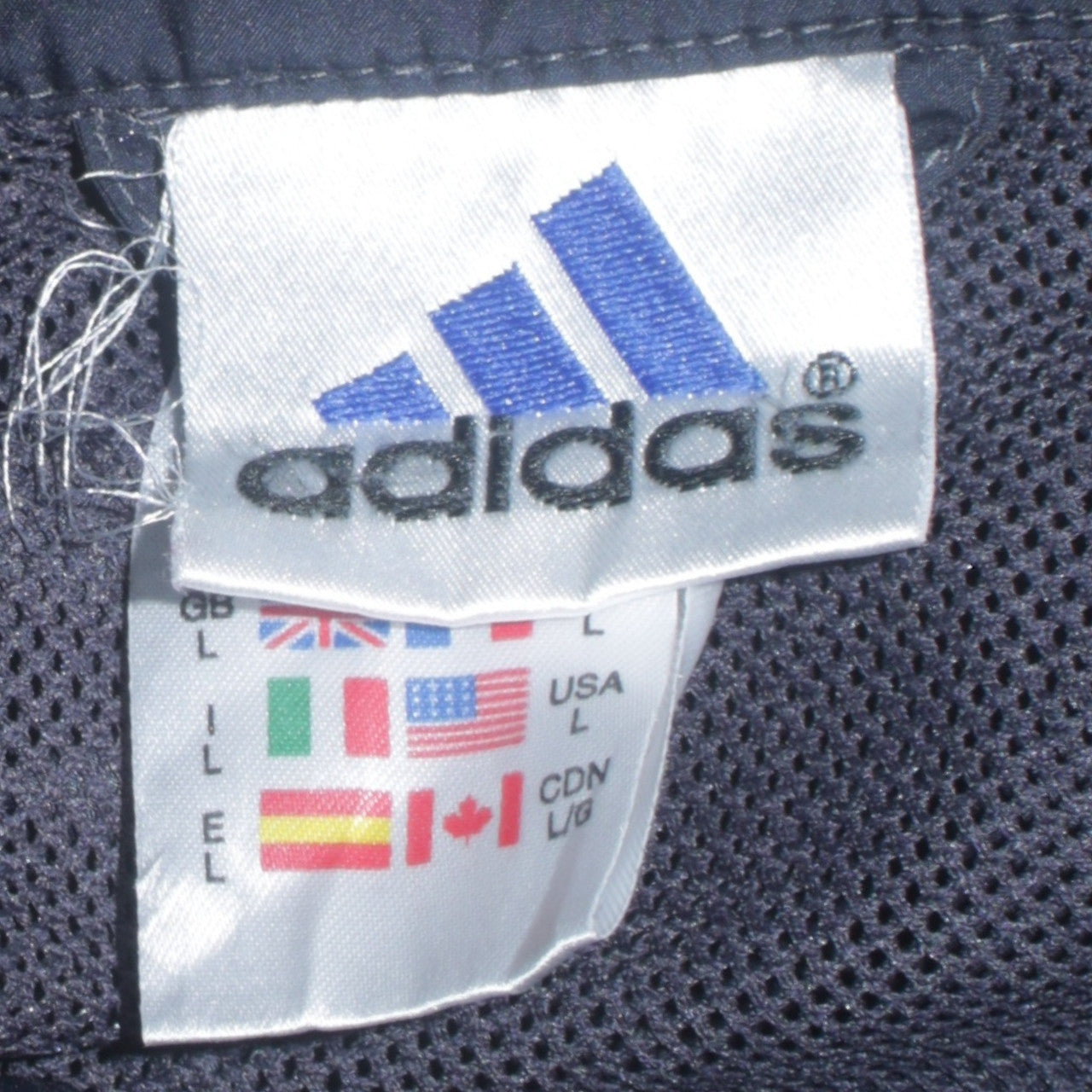 Adidas Men's Blue Track Jacket L Full Zip Lightweight Sportswear