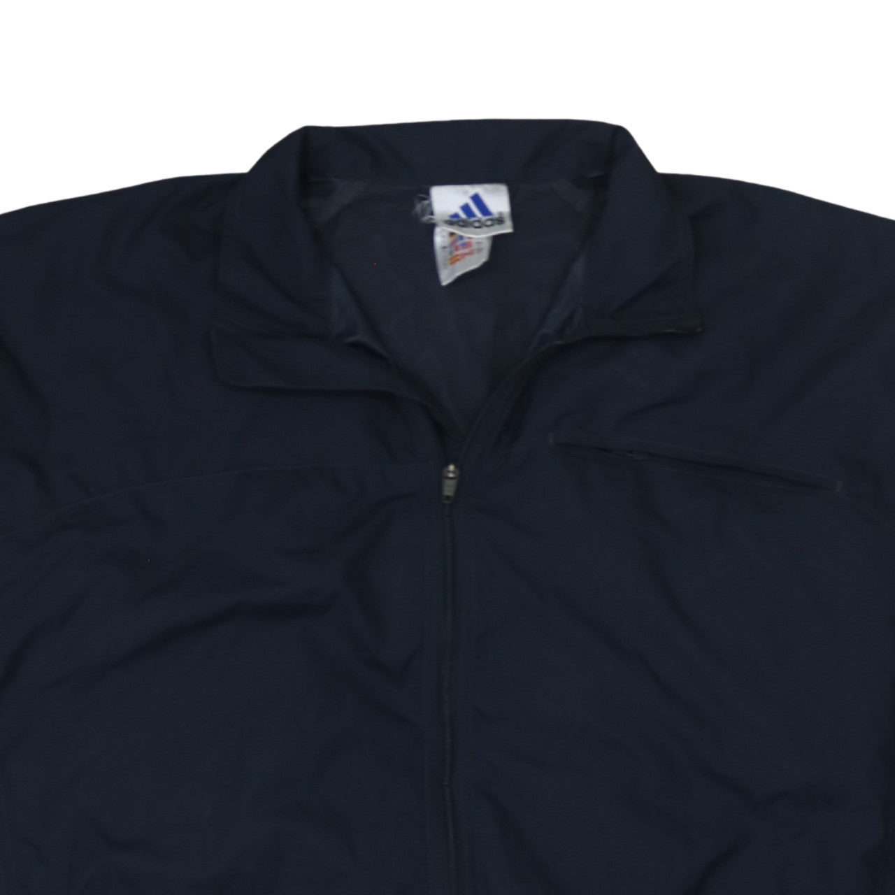 Adidas Men's Blue Track Jacket L Full Zip Lightweight Sportswear