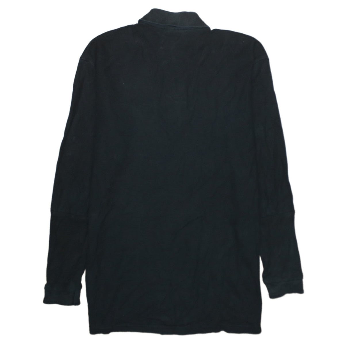FILA Men's Black Long Sleeve Cotton Polo Shirt Size S