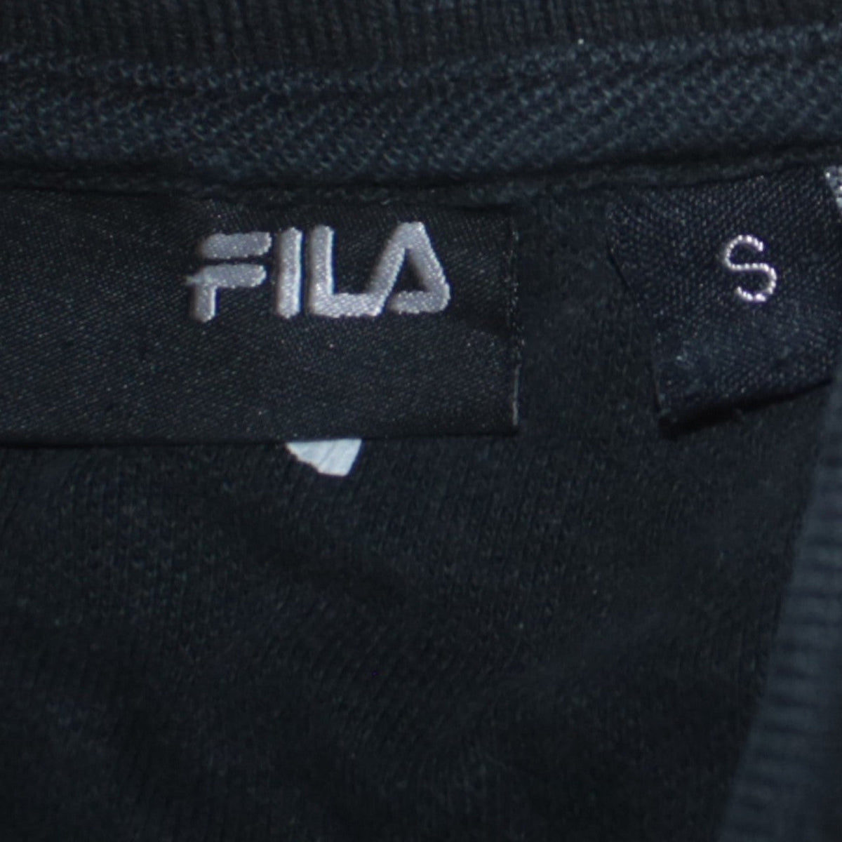 FILA Men's Black Long Sleeve Cotton Polo Shirt Size S