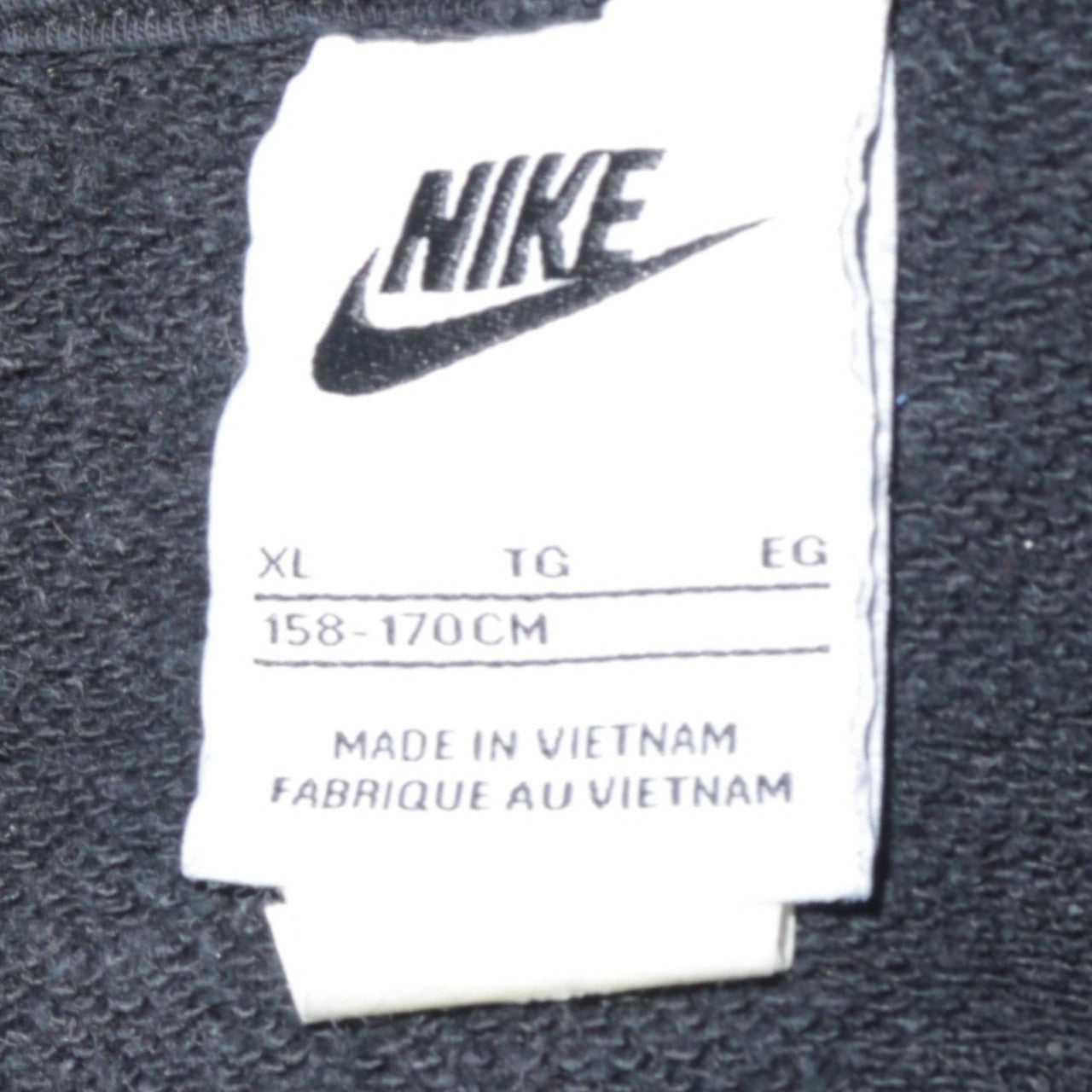 Nike Boys Black Full Zip Hoodie XL 158-170cm Hooded Sweatshirt