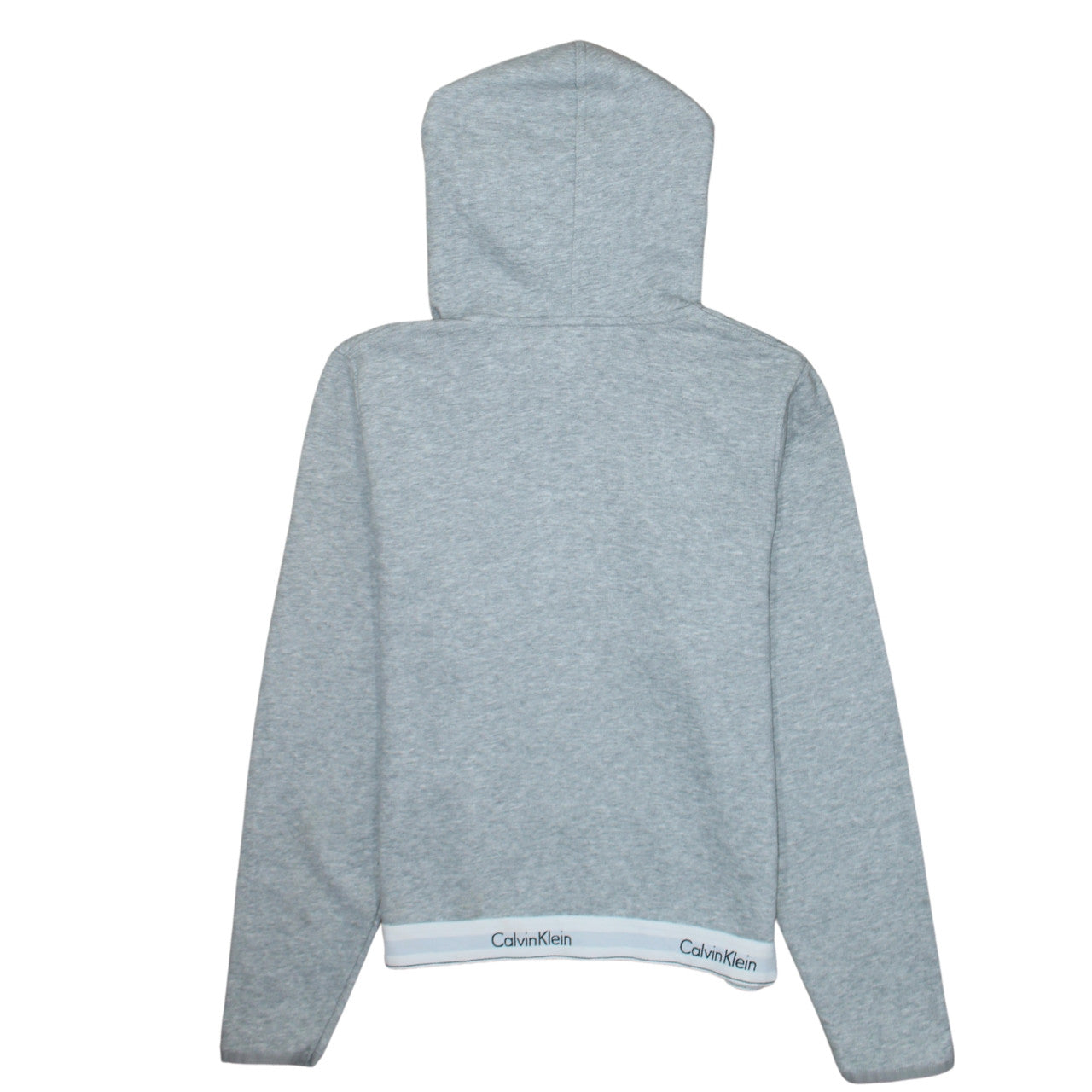 Calvin Klein Women’s Grey Full Zip Hoodie L Soft Cotton Blend