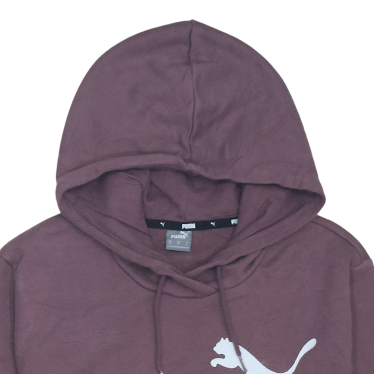 Puma Womens Brown Pullover Hoodie XL Logo Print Casual Sweatshirt