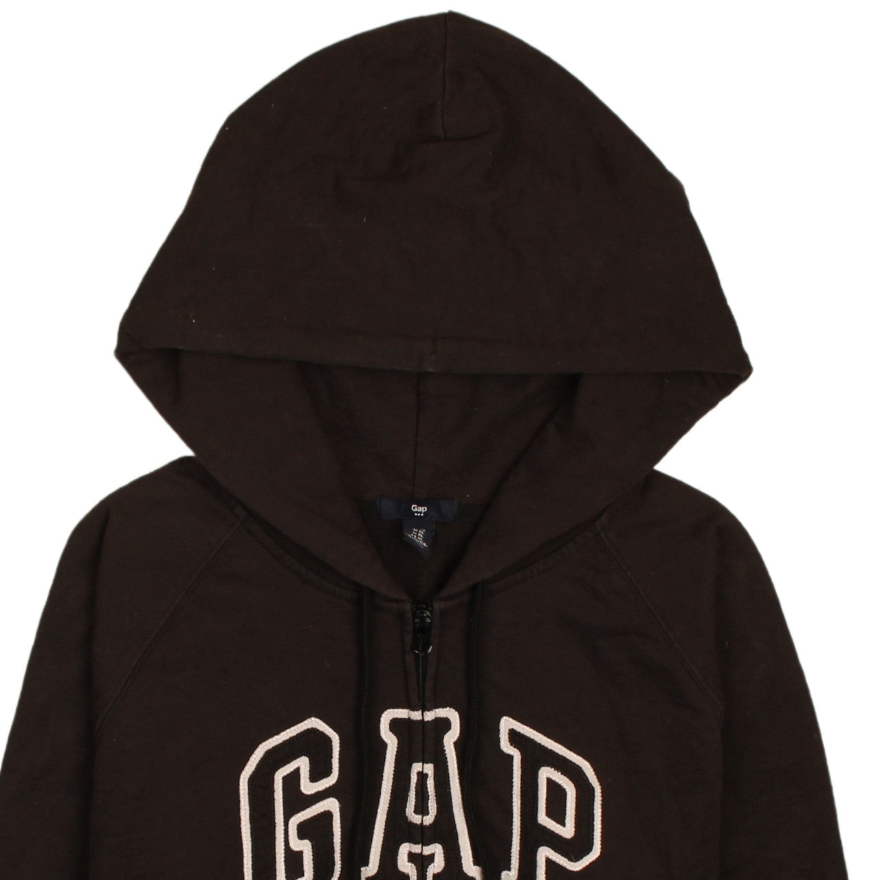 GAP Women’s Black Full Zip Hoodie XL – Classic Embroidered Logo