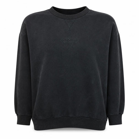 Adidas Women Black Crew Neck Pullover Sweatshirt Size 12
