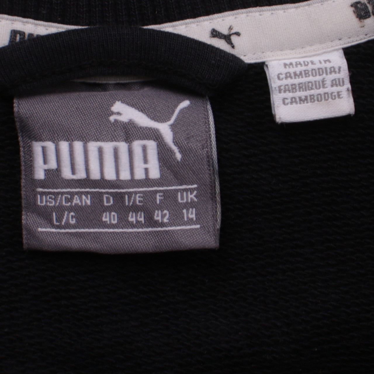 Puma Women's Black & White Full Zip Sweatshirt Size 14