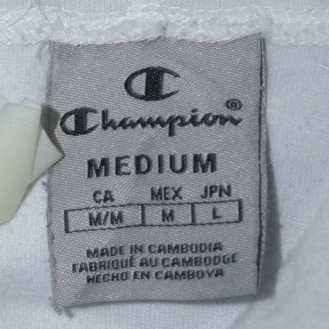 Champion Women White Medium Pullover Hoodie with Logo Print