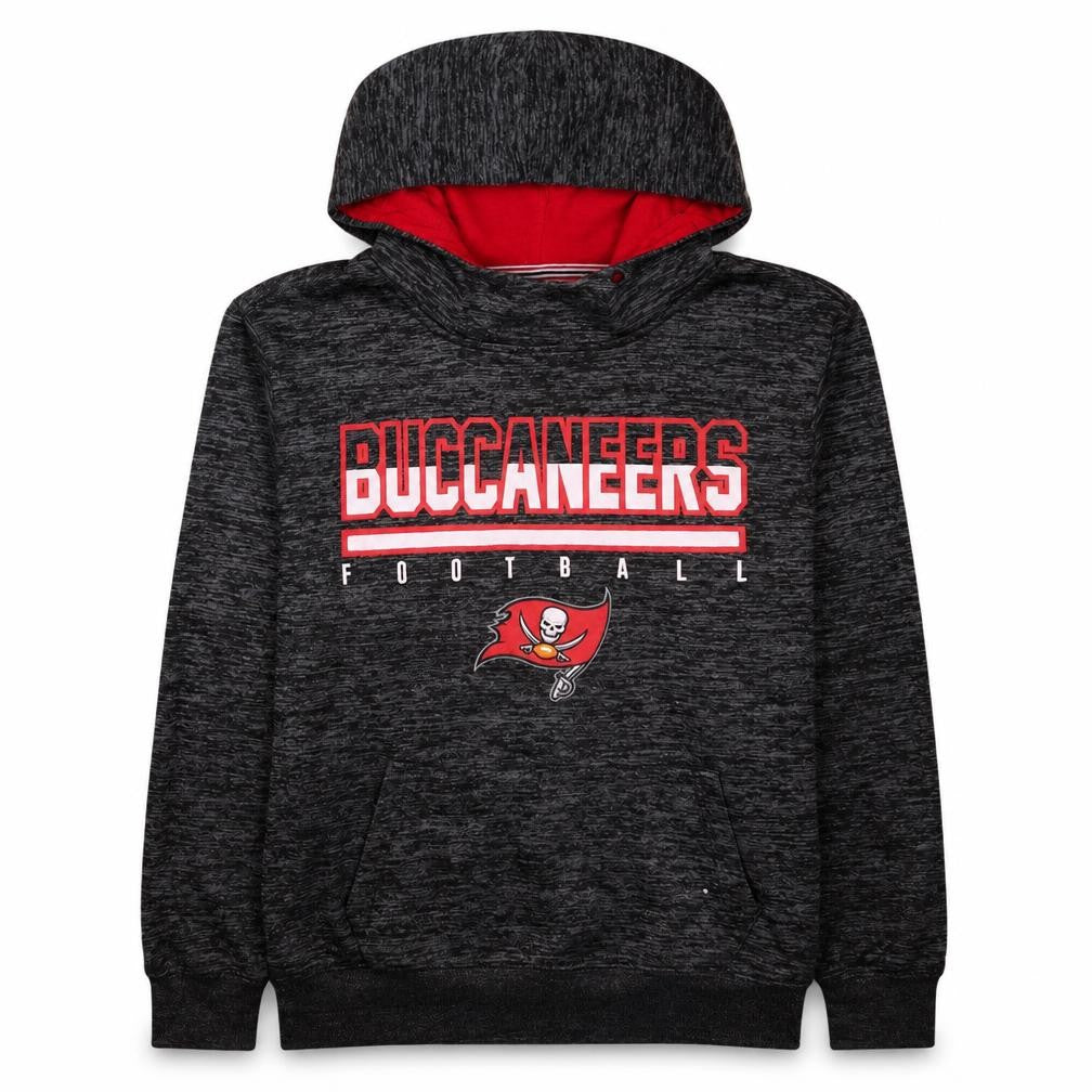 NFL Team Apparel Men's Black Buccaneers Pullover Hoodie Size S
