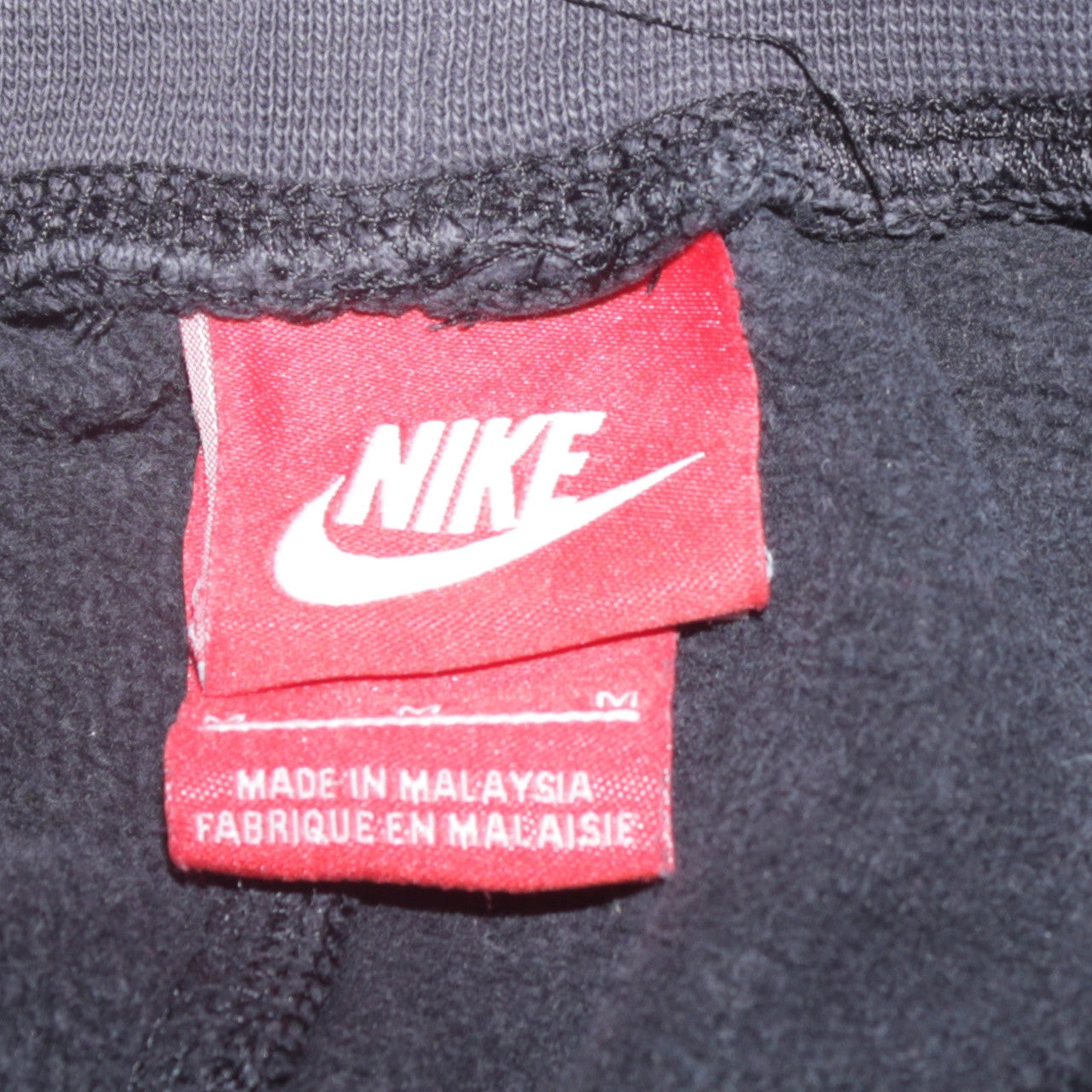 Nike Men's Black Air Fleece Sweatpants M Regular Tapered Fit