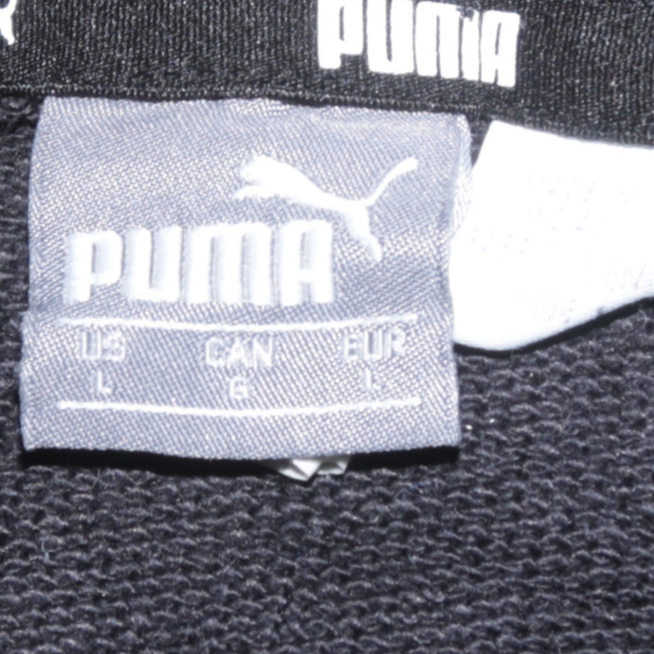 Puma Women's Black Pullover Hoodie L Logo Print Casual Sweatshirt