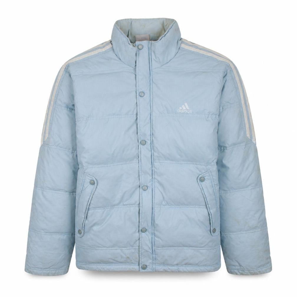 Adidas Men's Blue Puffer Jacket Size M 40in Winter Casual Coat