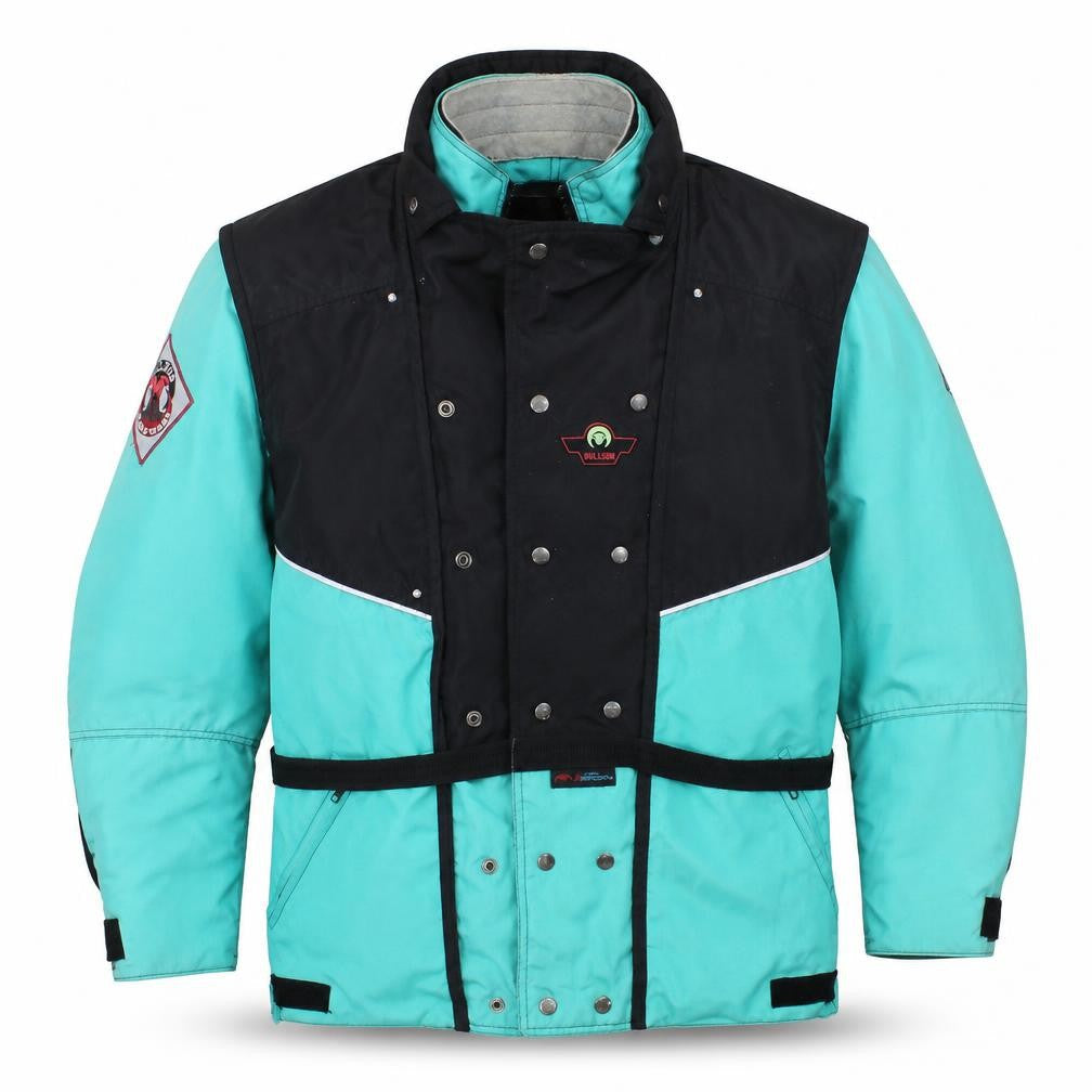 Bullson Men's Blue Motorcycle Jacket L Waterproof Windproof Belted