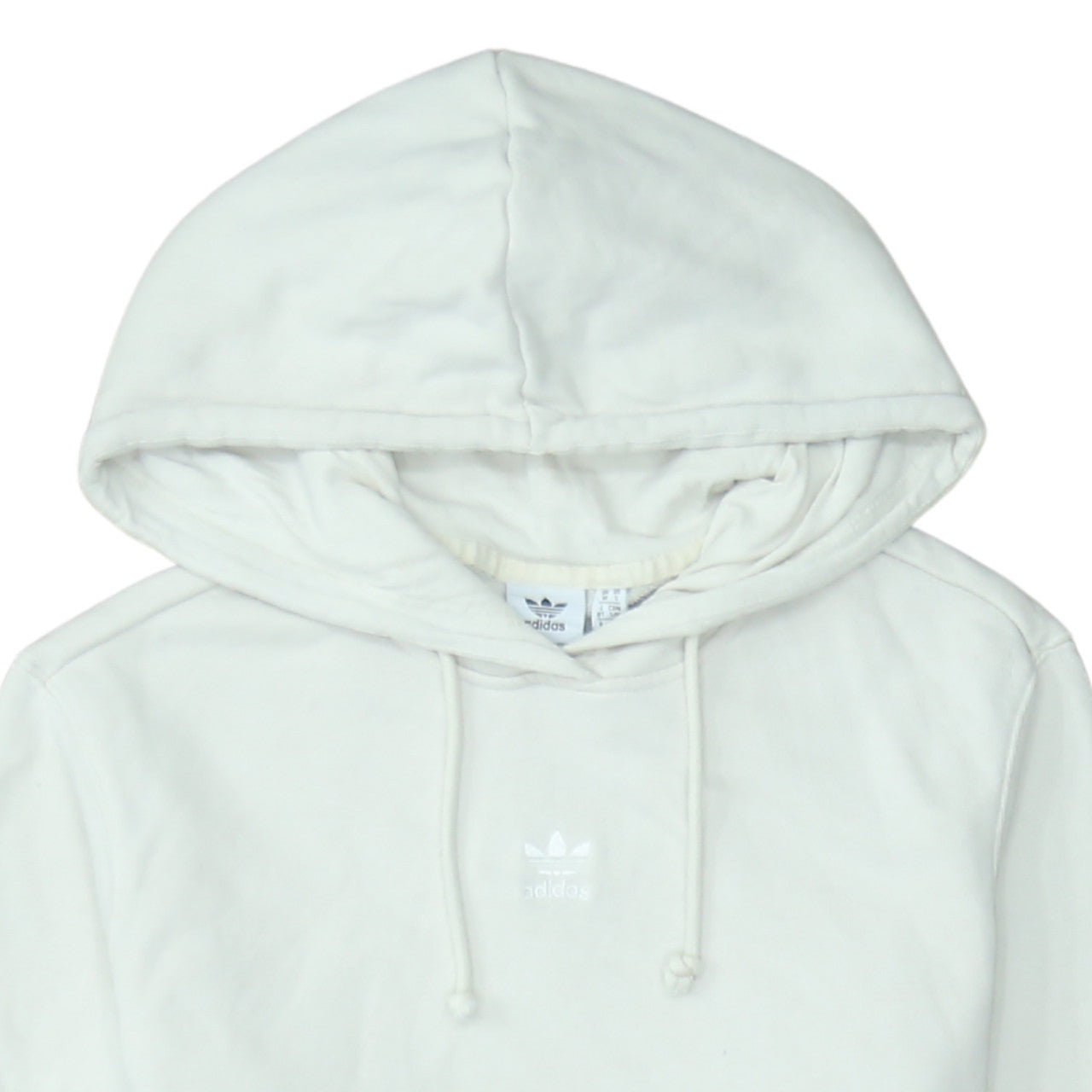 Adidas Women's Ivory Hoodie Size 10 Pullover Cotton Blend