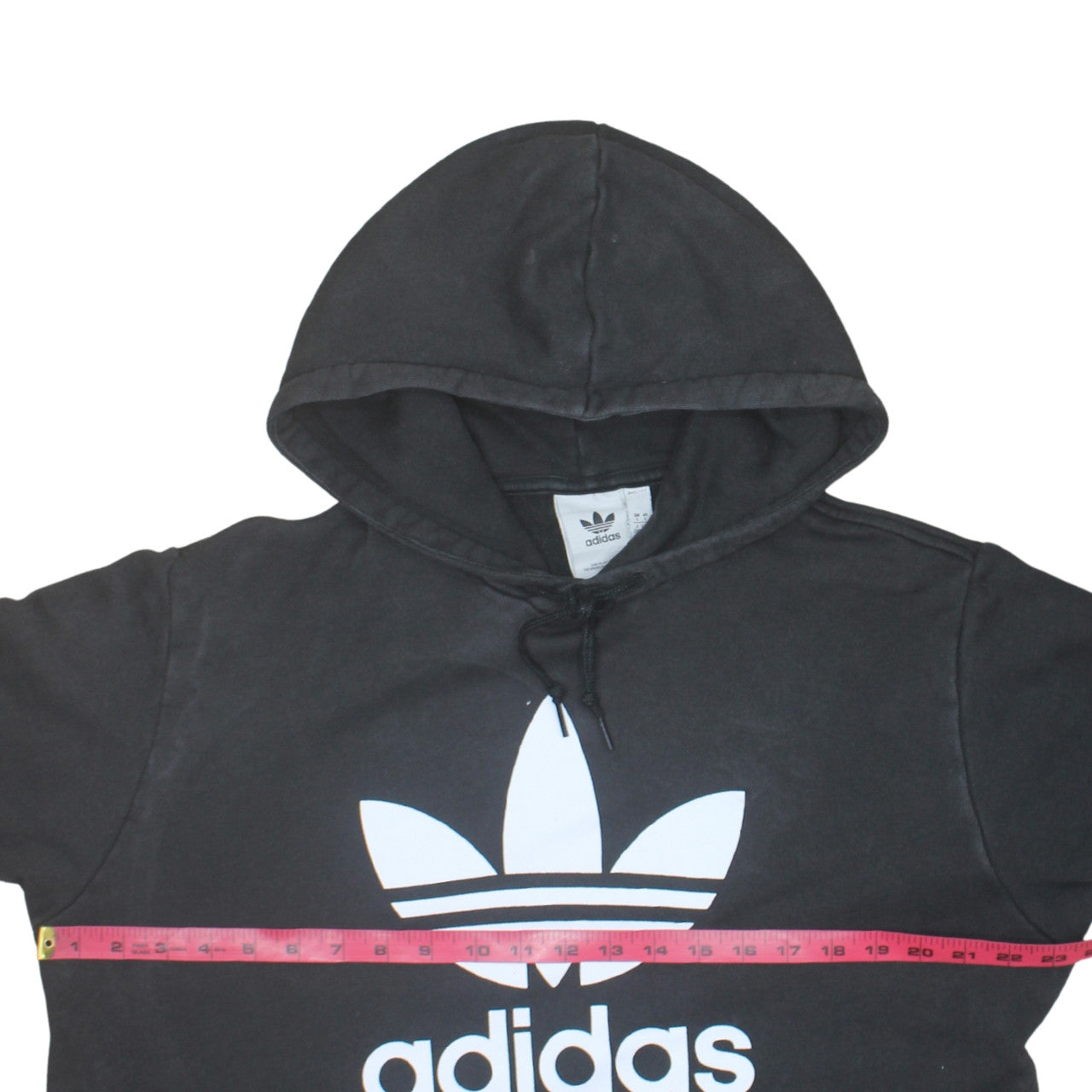 Adidas Men’s Black Pullover Hoodie Size L Logo Fleece Sweatshirt