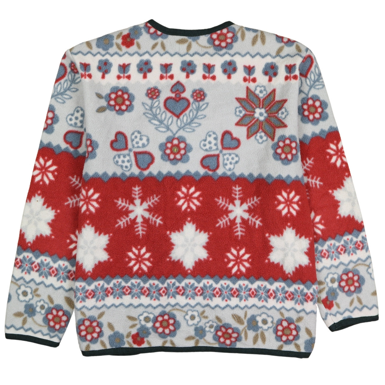 Zeta Zukki Womens Multicoloured Fleece Fair Isle Winter Jacket L