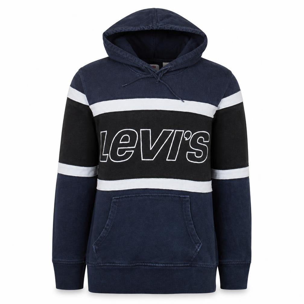 Levi's Men's Blue Pullover Hoodie Size S Graphic Logo Sweatshirt
