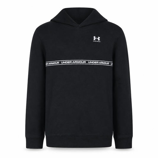 Under Armour Boys Black YXL Pullover Hoodie with Logo Design