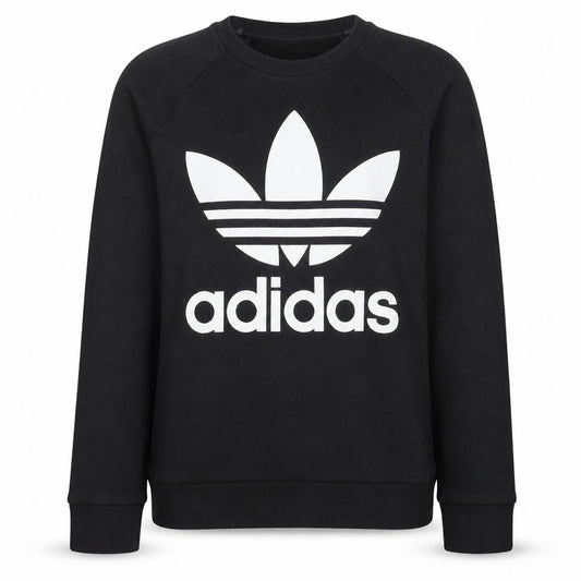 Adidas Womens Black Size 16 Crew Neck Pullover Sweatshirt