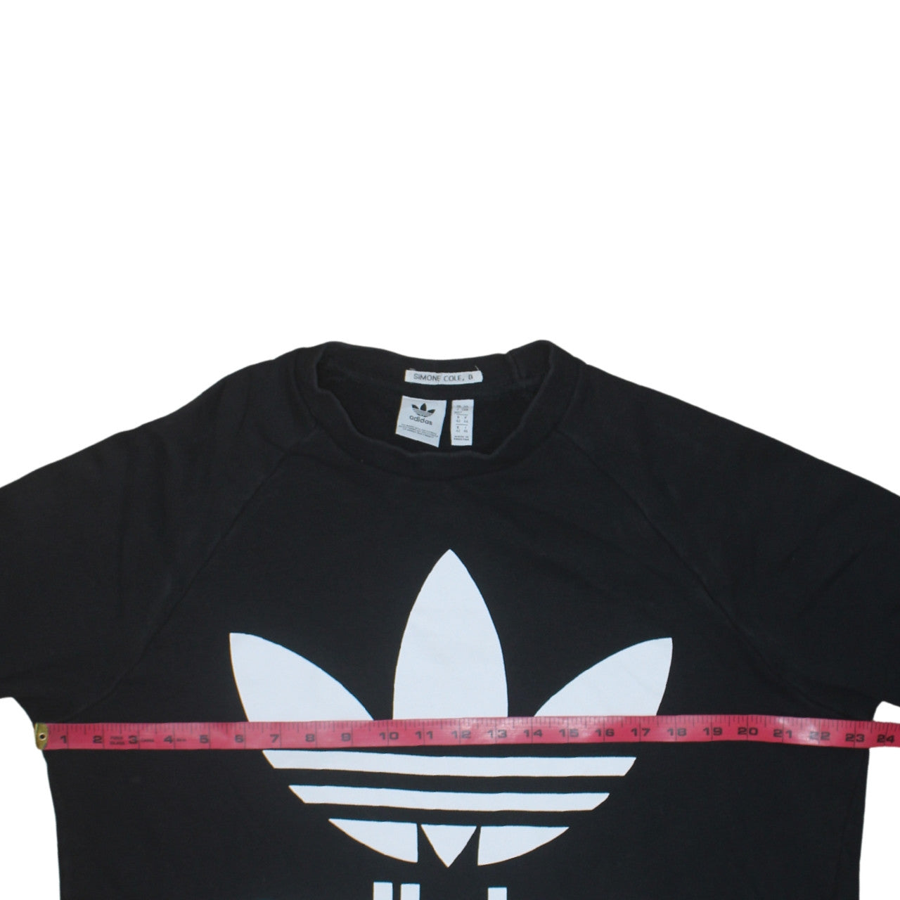 Adidas Womens Black Size 16 Crew Neck Pullover Sweatshirt