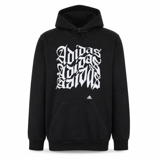 Adidas Men's Black Pullover Hoodie Small Graphic Print Sportswear