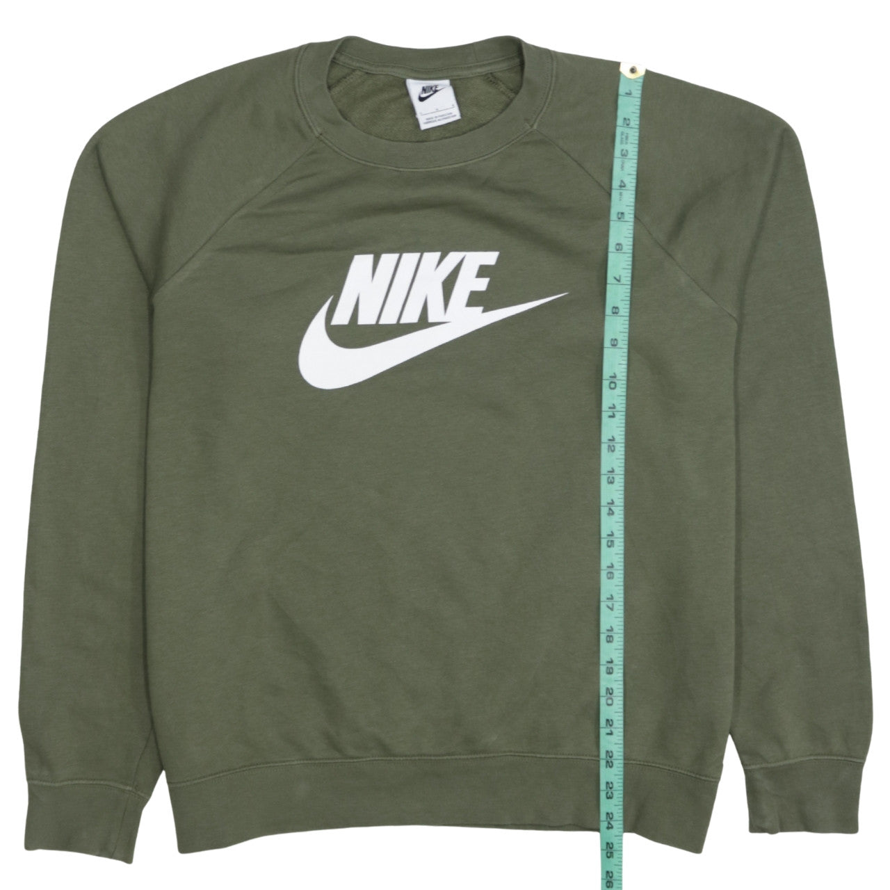Nike Women’s Green Crew Neck Logo Pullover Sweatshirt L