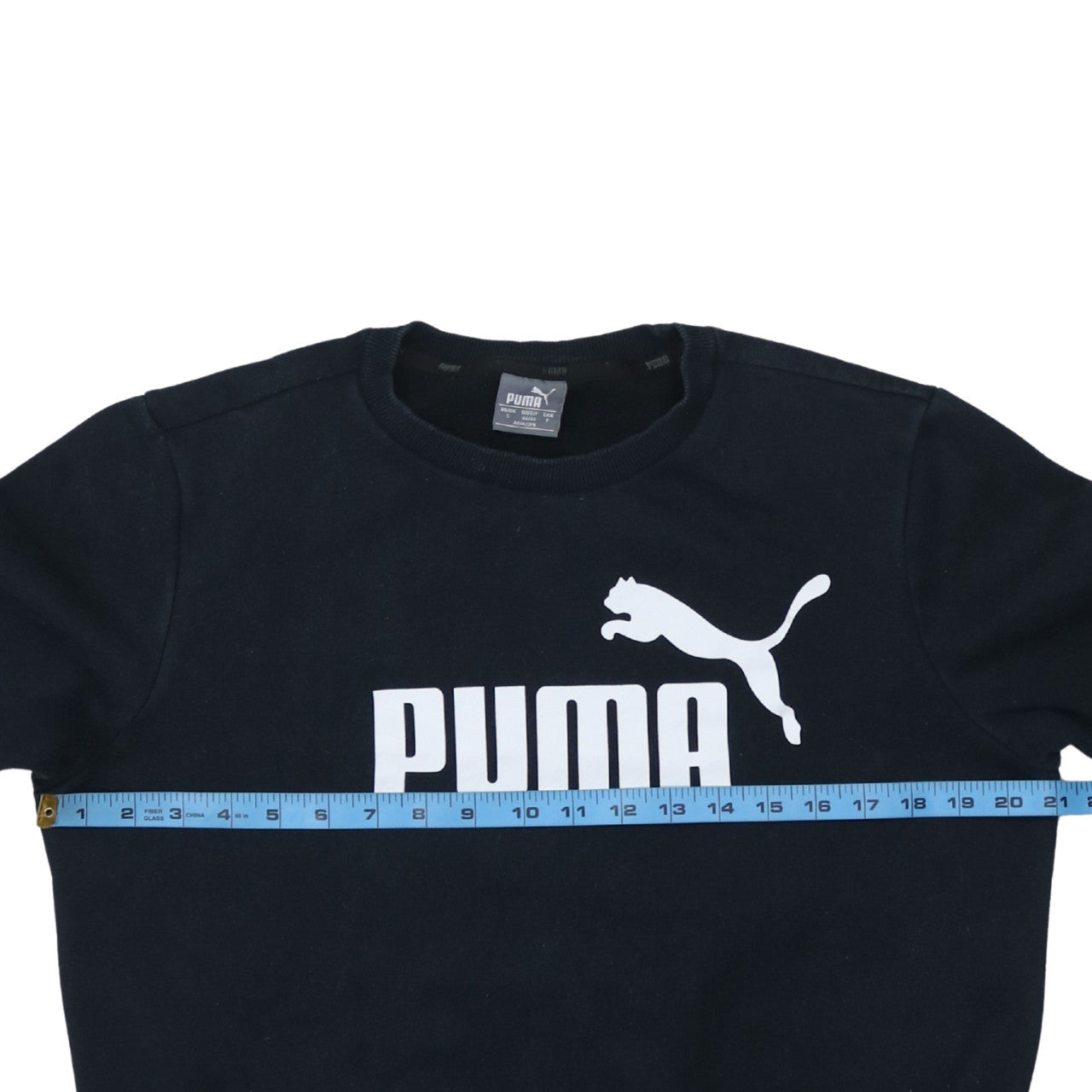 Puma Men's Black Small Pullover Logo Sweatshirt
