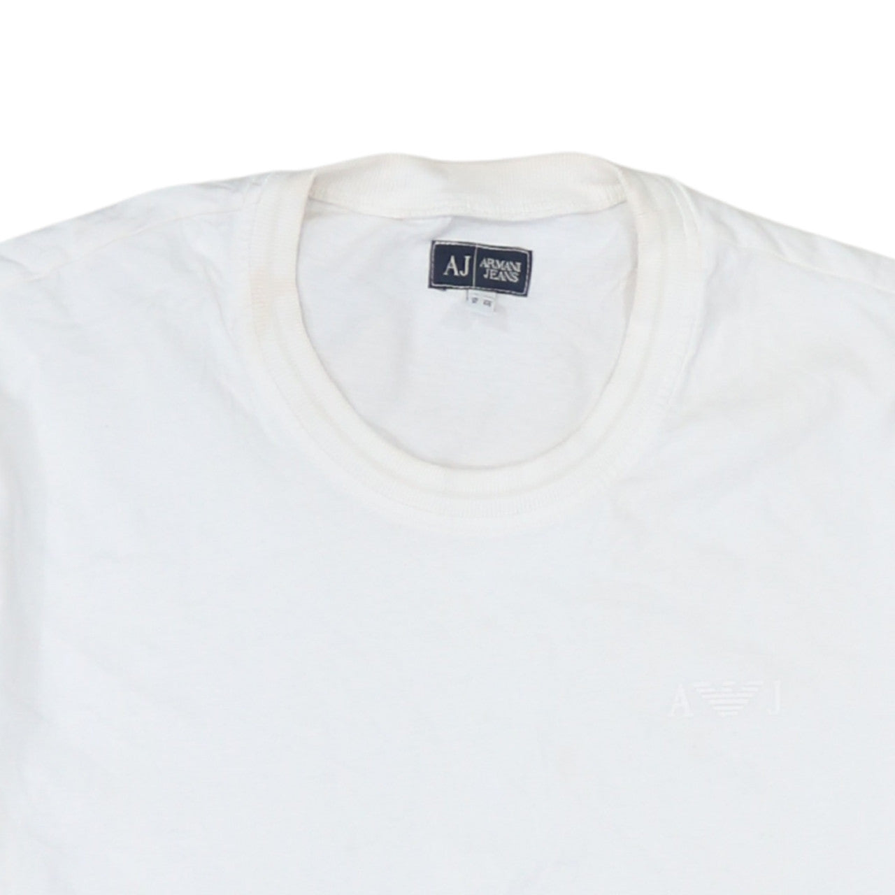 Armani Jeans Men's White XS Crew Neck Cotton T-Shirt