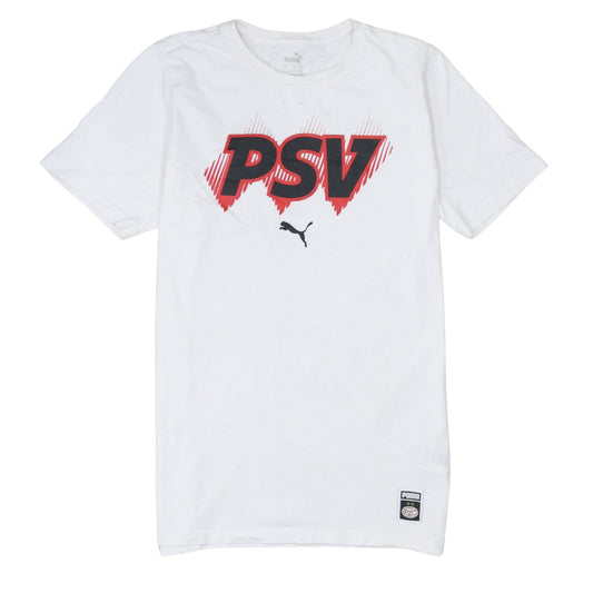 Puma Men’s White PSV Graphic Print Short Sleeve T-Shirt Size S