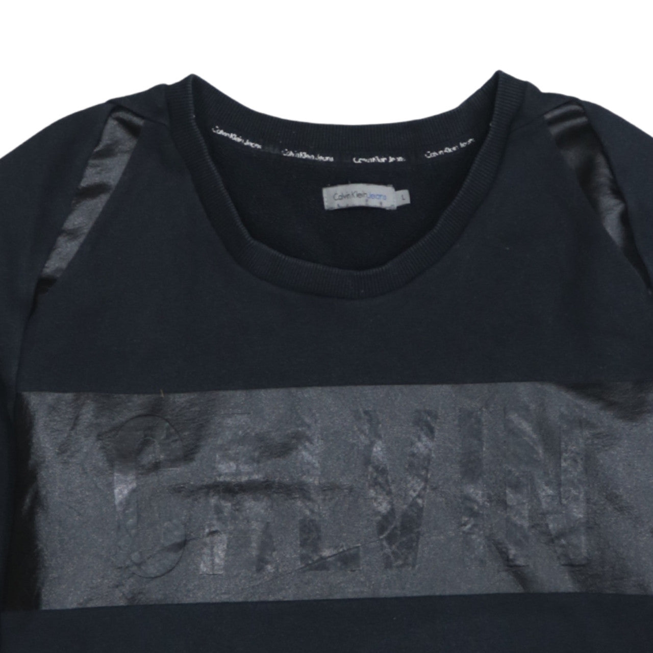 Calvin Klein Jeans Womens Black L Pullover Sweatshirt