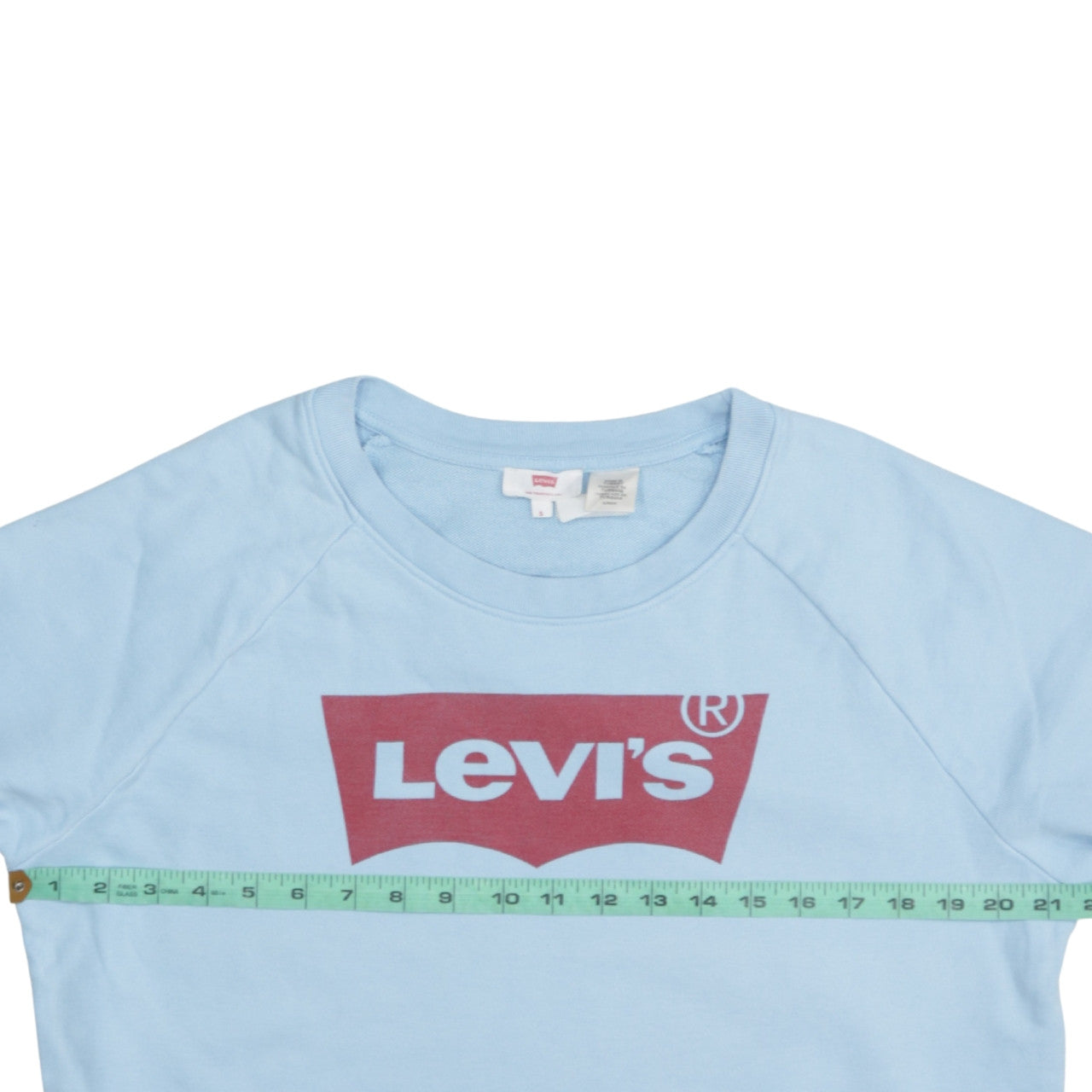 Levi's Mens Blue Logo Crew Neck Pullover Sweatshirt Size S