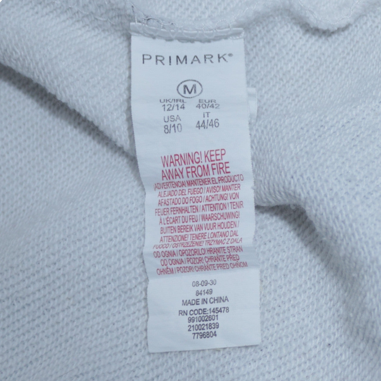 Primark Disney Mickey Mouse White Paisley Women's Sweatshirt M