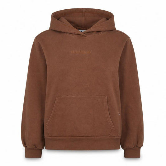 Adidas Womens Brown Hooded Pullover Hoodie Size 8 Cotton Blend