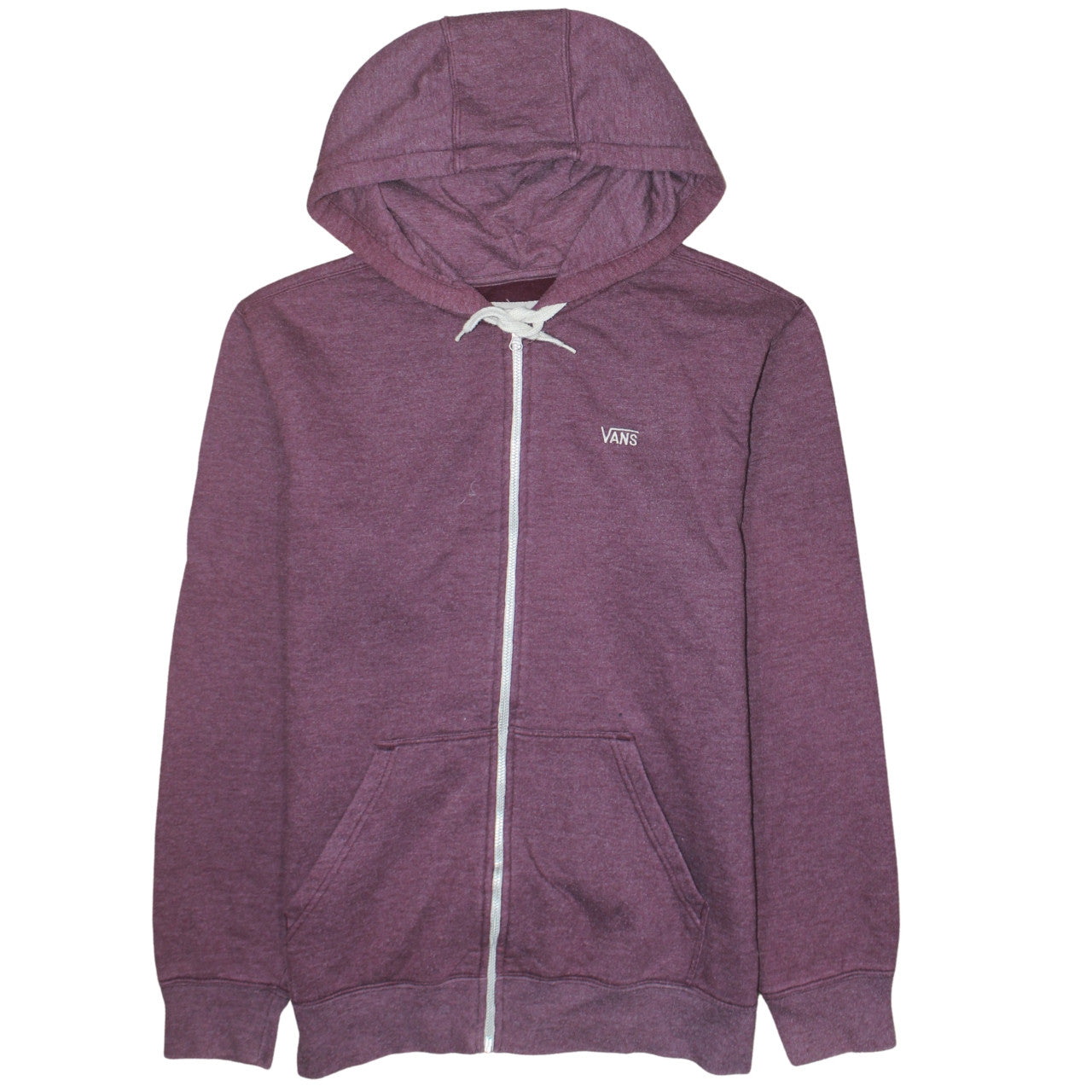 Vans Boys Purple Full Zip Hoodie Size M Cotton Blend Skateboard Style