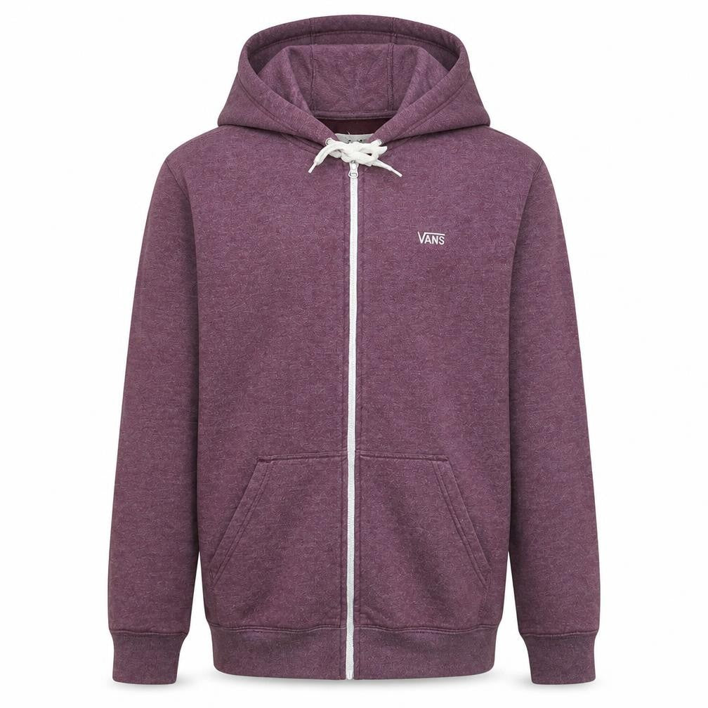 Vans Boys Purple Full Zip Hoodie Size M Cotton Blend Skateboard Style