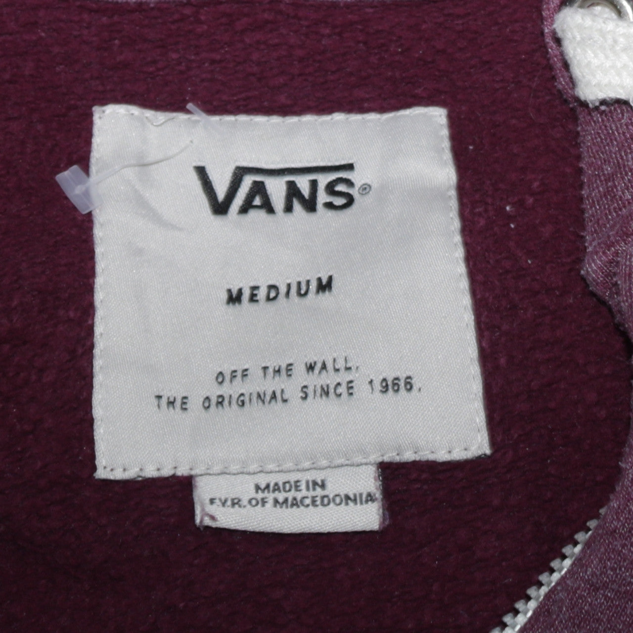 Vans Boys Purple Full Zip Hoodie Size M Cotton Blend Skateboard Style