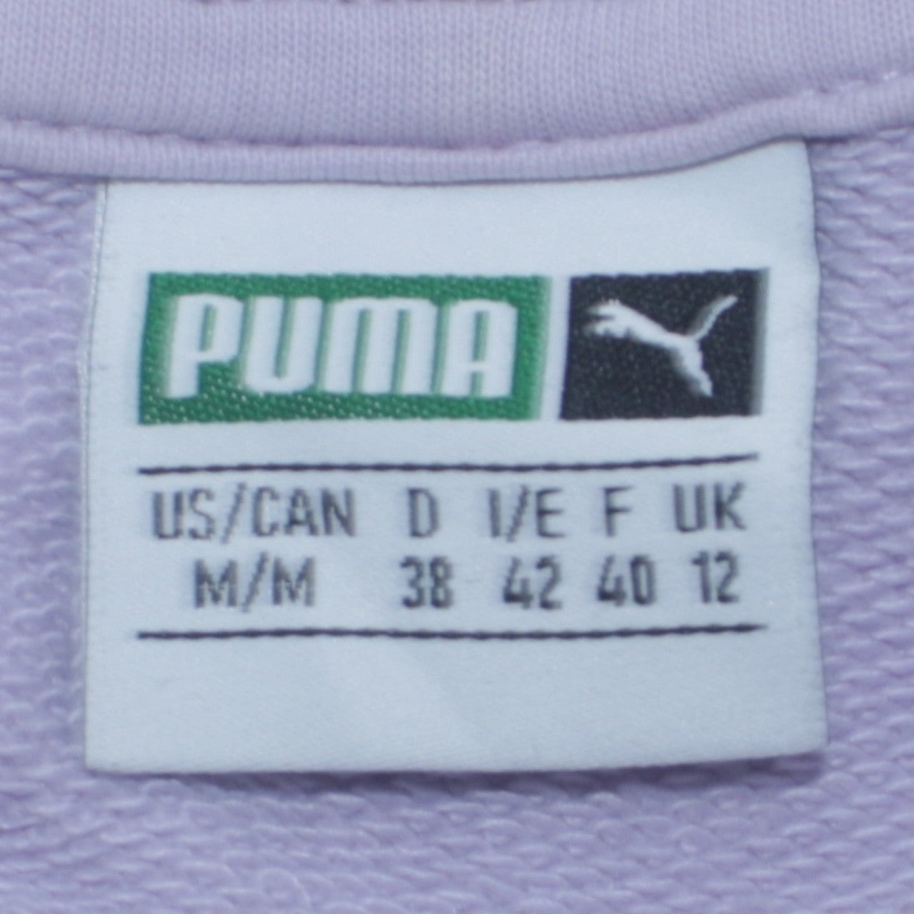 PUMA Women Lavender Hoodie Size 12 Floral Embroidered Pullover