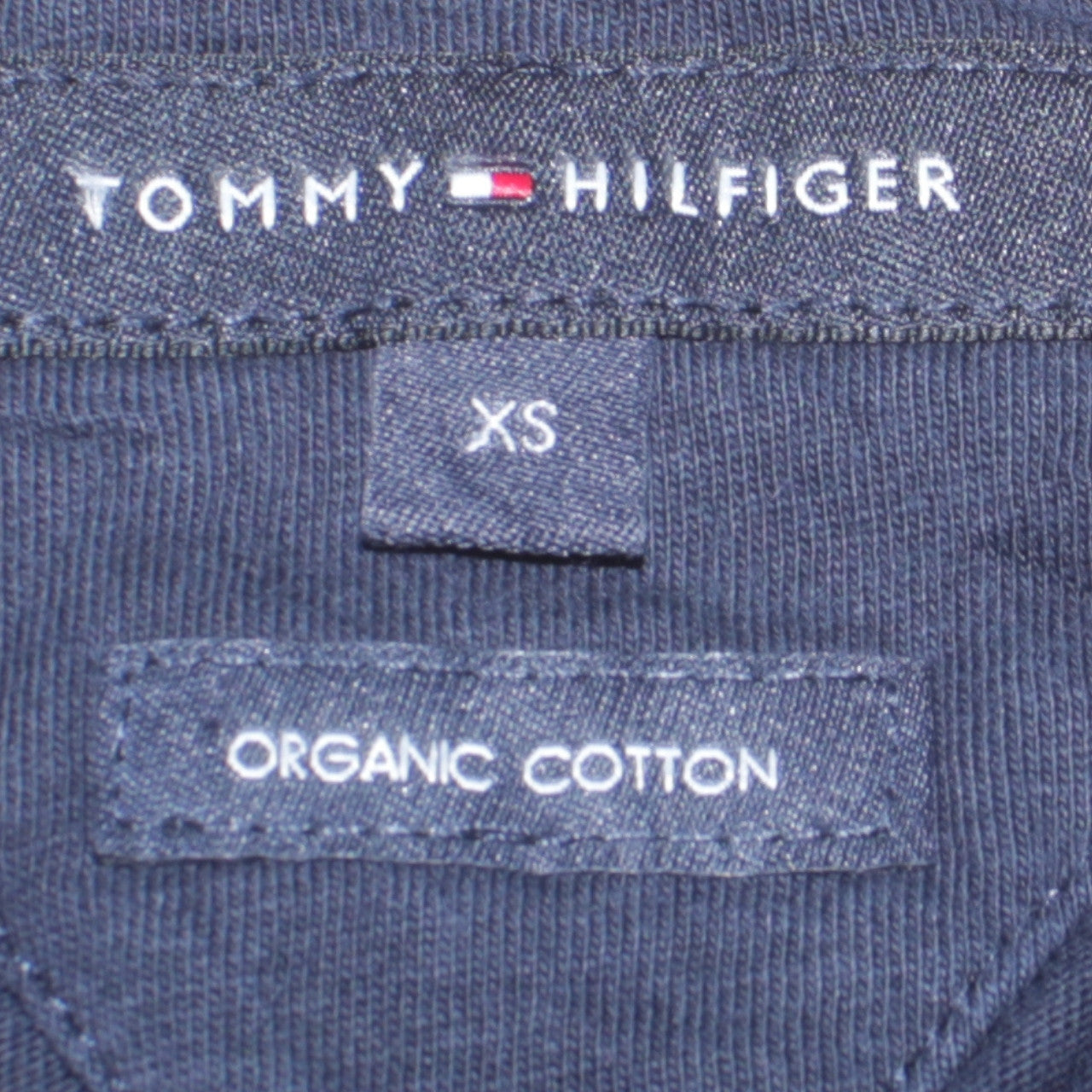 Tommy Hilfiger Women's Black XS Organic Cotton Crew Neck T-Shirt