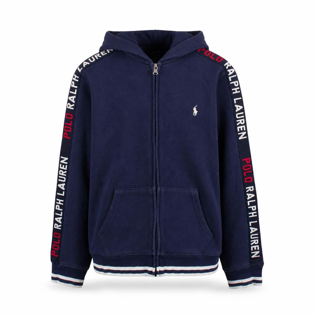 Ralph Lauren Boys Navy Full Zip Hoodie Size 14-16 Years Cotton Blend